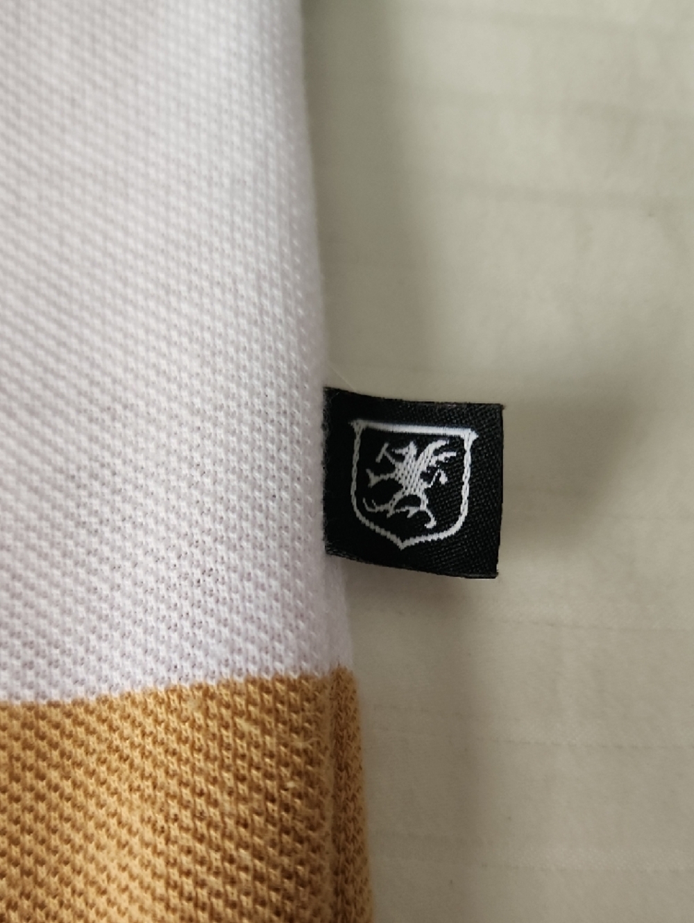 Stacy Adams White, Black & Tan Striped Polo - Picture 6 of 8